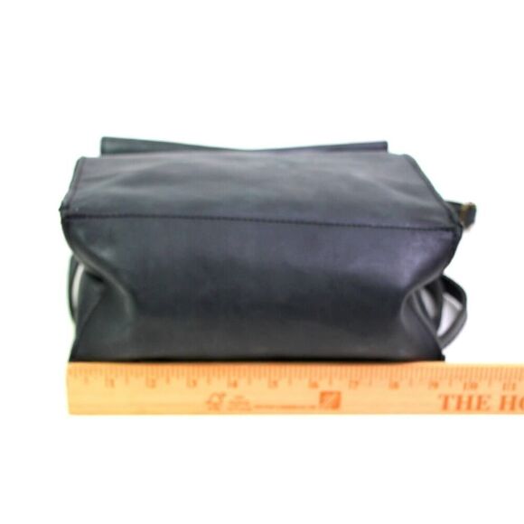 Brandy Melville ASH BLACK REAL LEATHER FLAP BACKPACK SHOULDER BAG HANDBAG PURSE main image 8